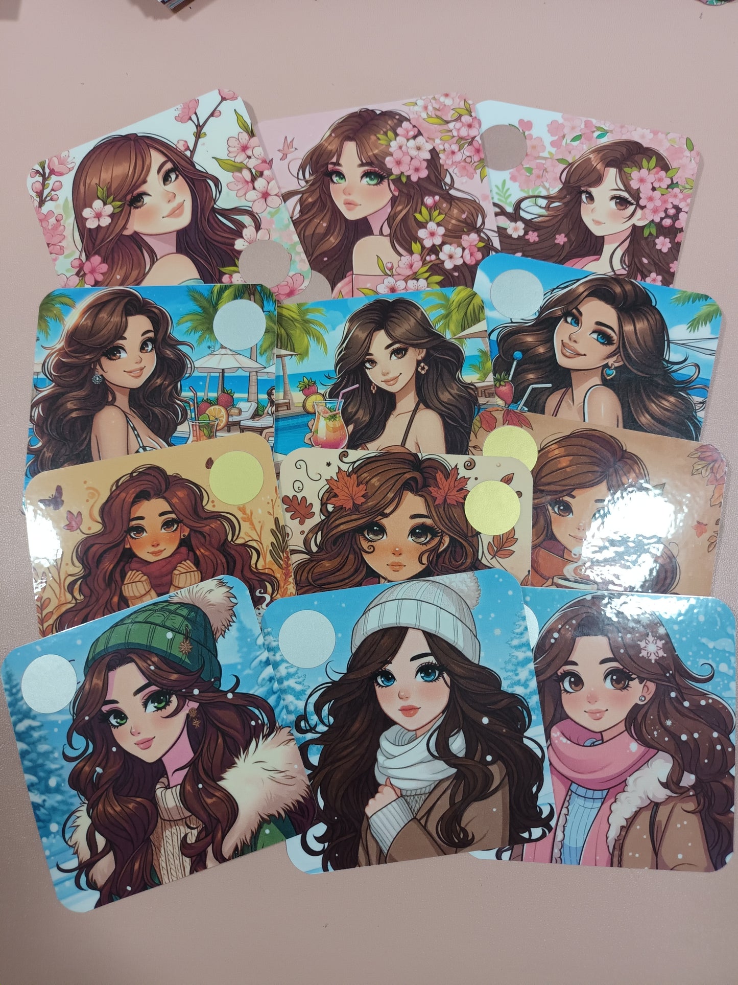 Mini défi des saisons cartes à gratter