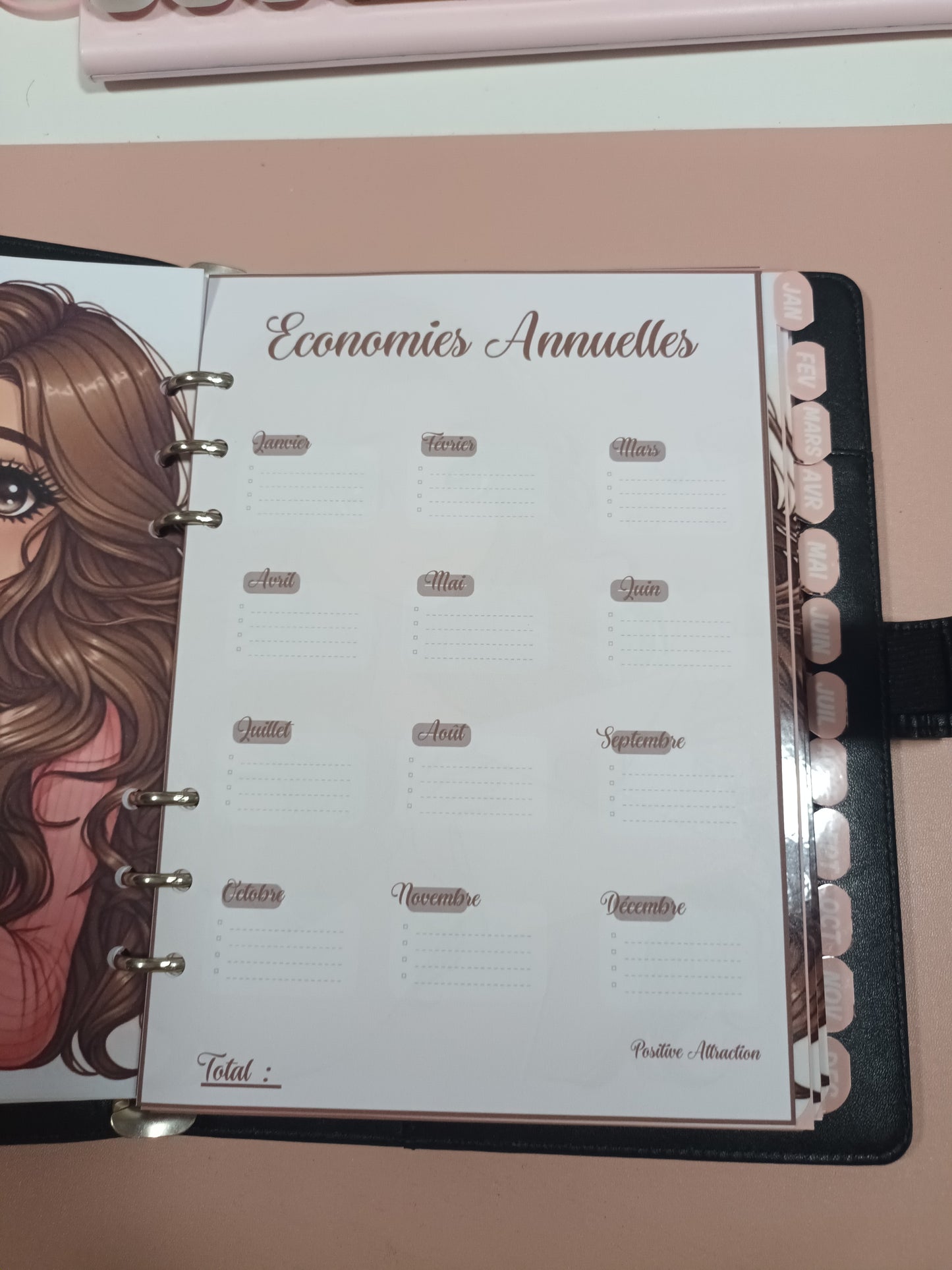 BUDGET PLANNER A5 COMPLET NON DATE POSITIVE ATTRACTION