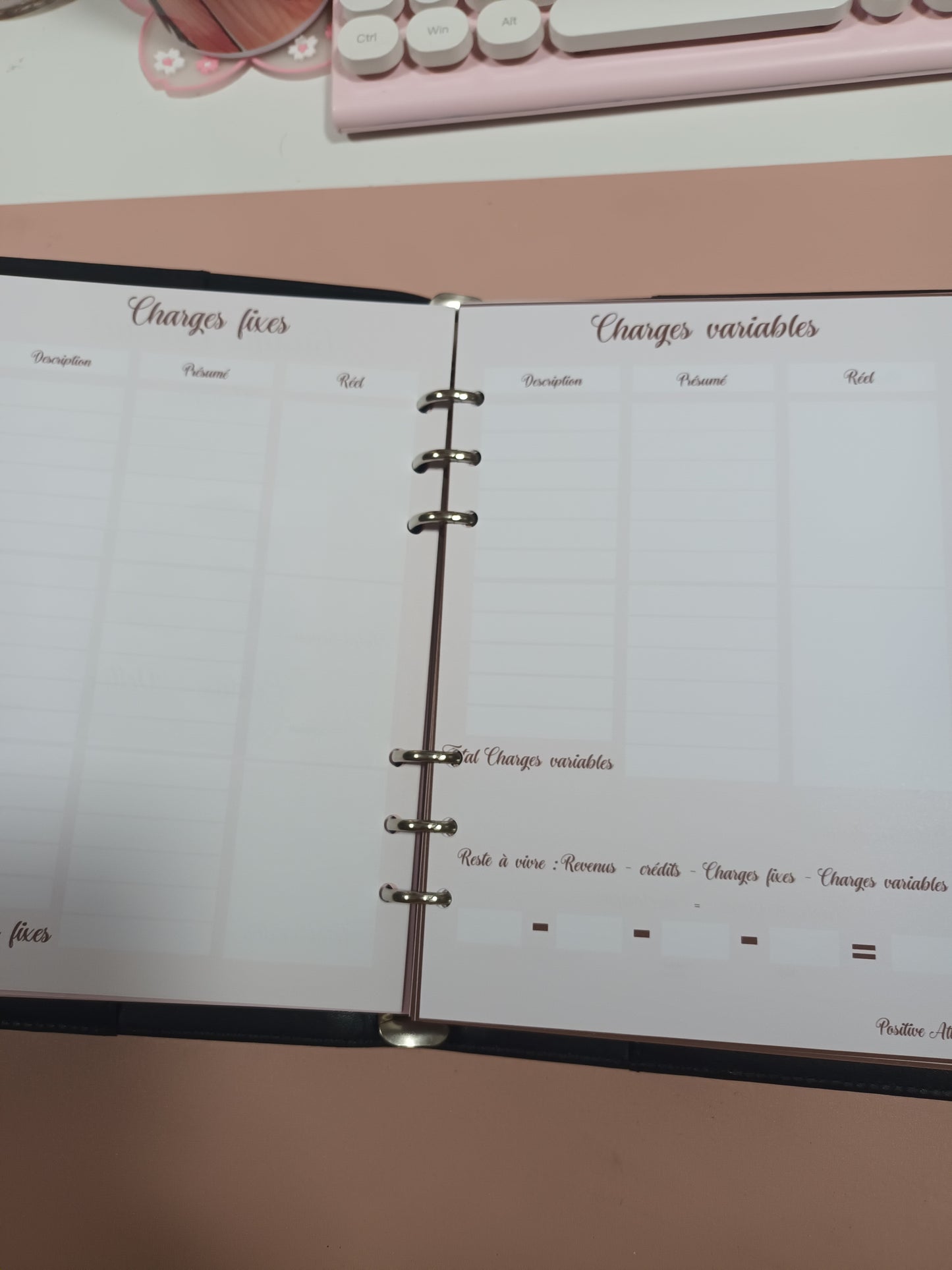 BUDGET PLANNER A5 COMPLET NON DATE POSITIVE ATTRACTION