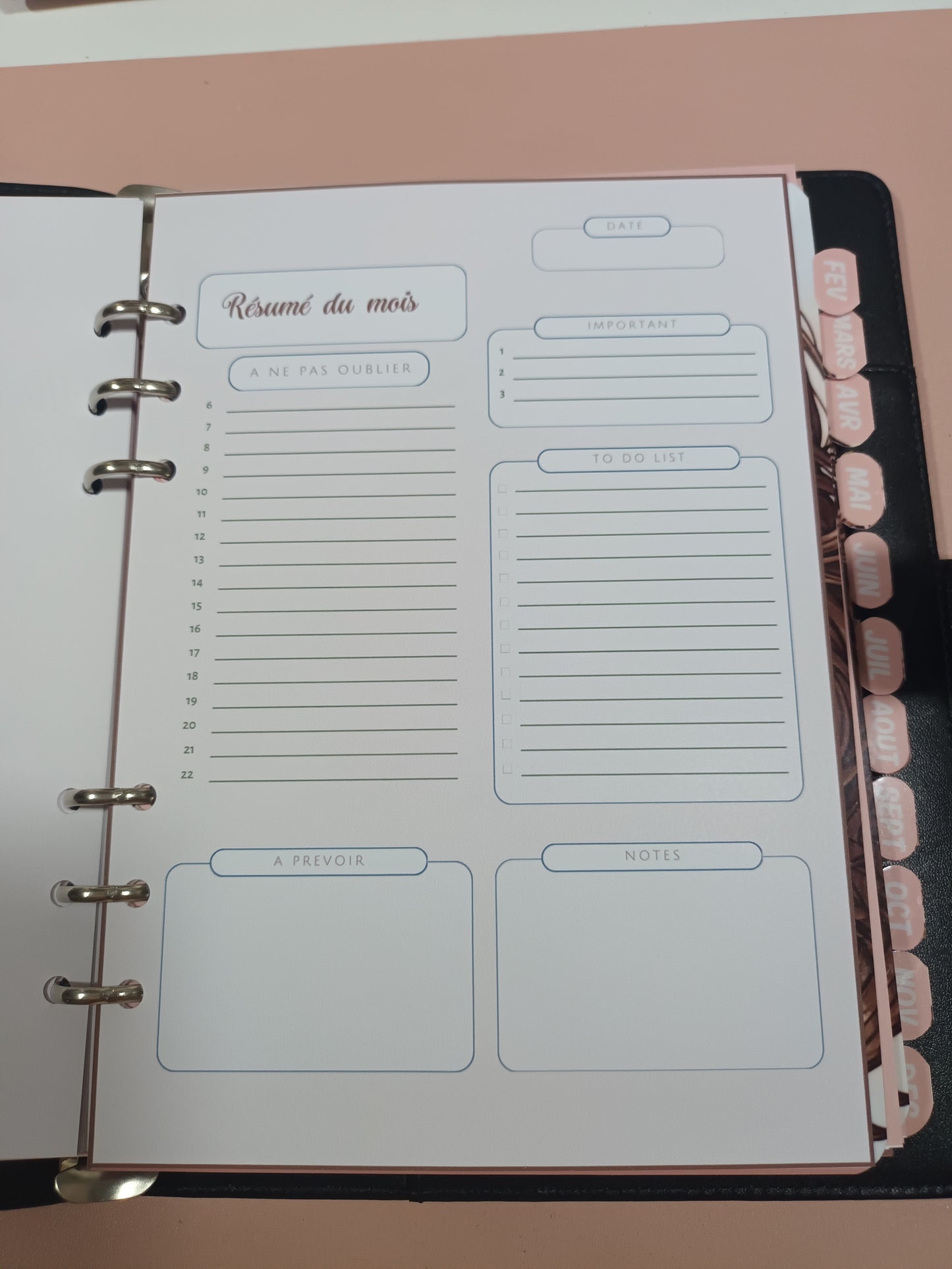 BUDGET PLANNER A5 COMPLET NON DATE POSITIVE ATTRACTION