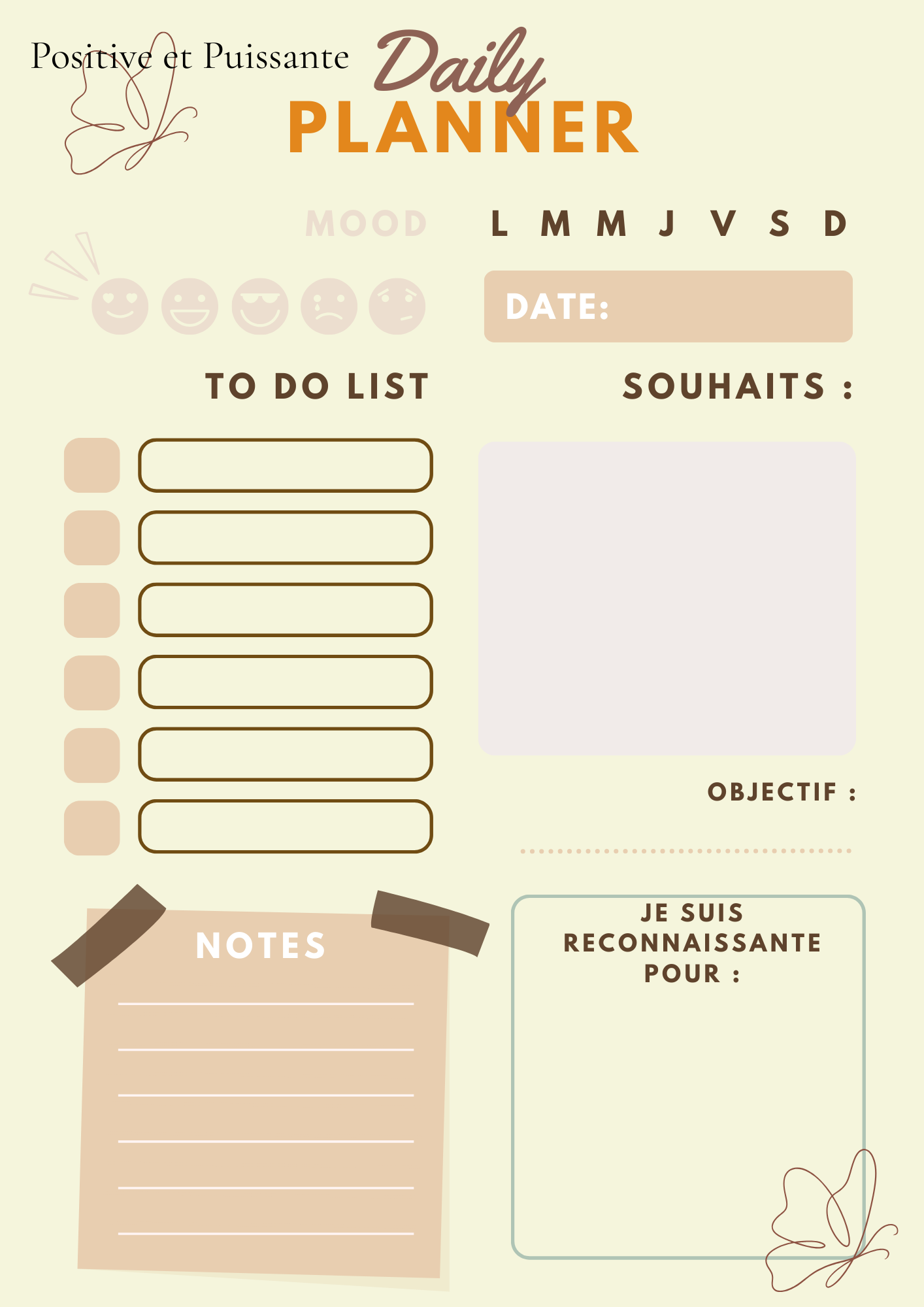 ✨ Kit Organisation Positive & Puissante – PDF imprimable ✨