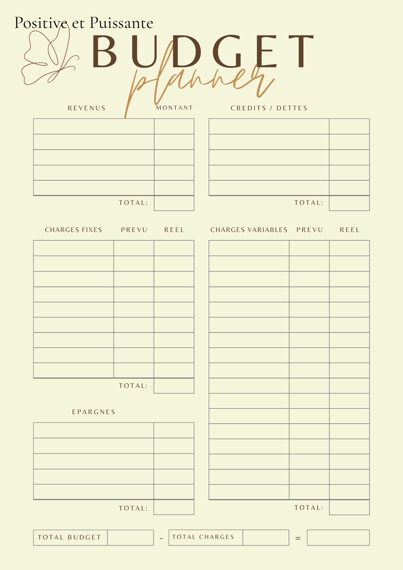 ✨ Kit Organisation Positive & Puissante – PDF imprimable ✨