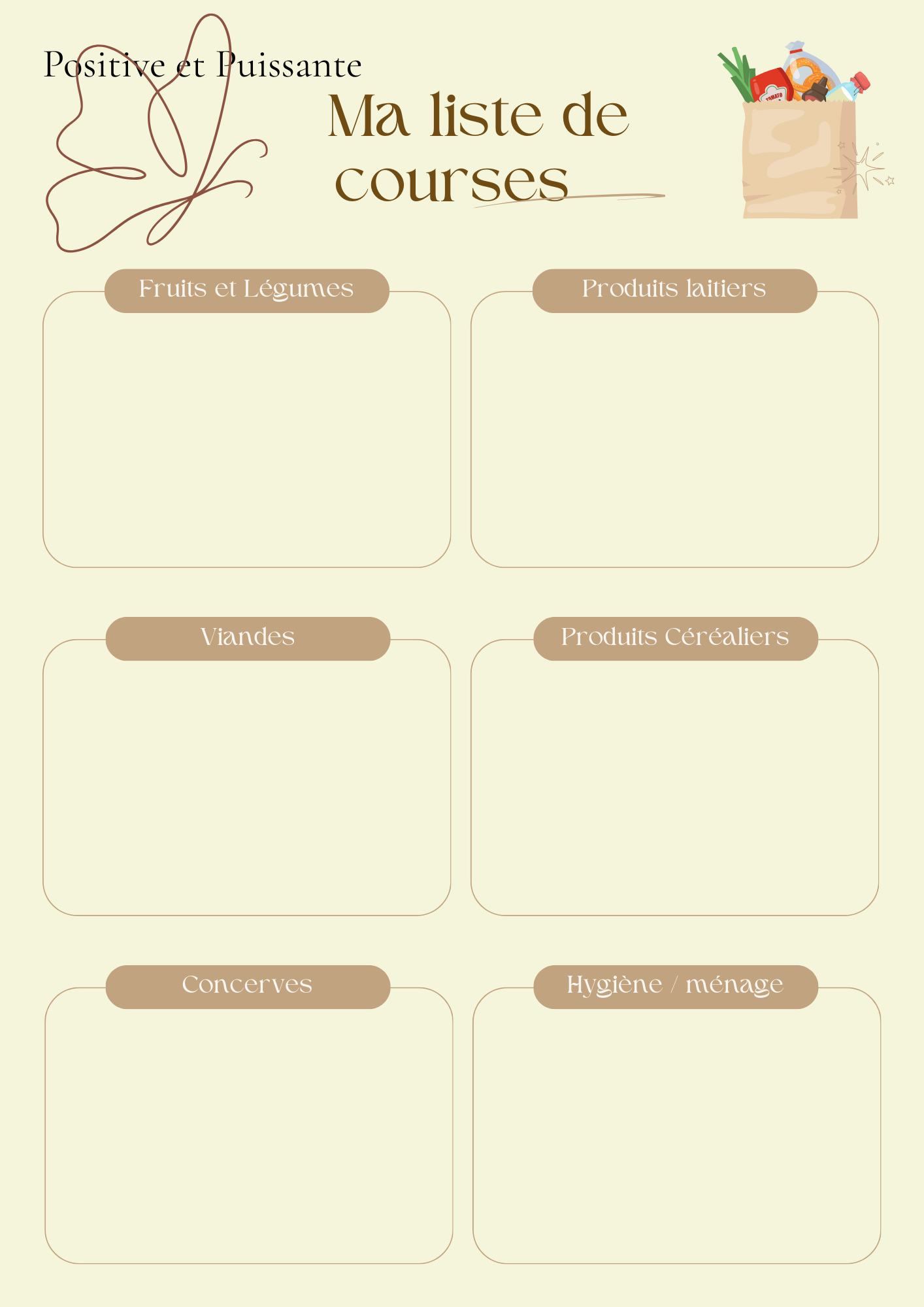 ✨ Kit Organisation Positive & Puissante – PDF imprimable ✨