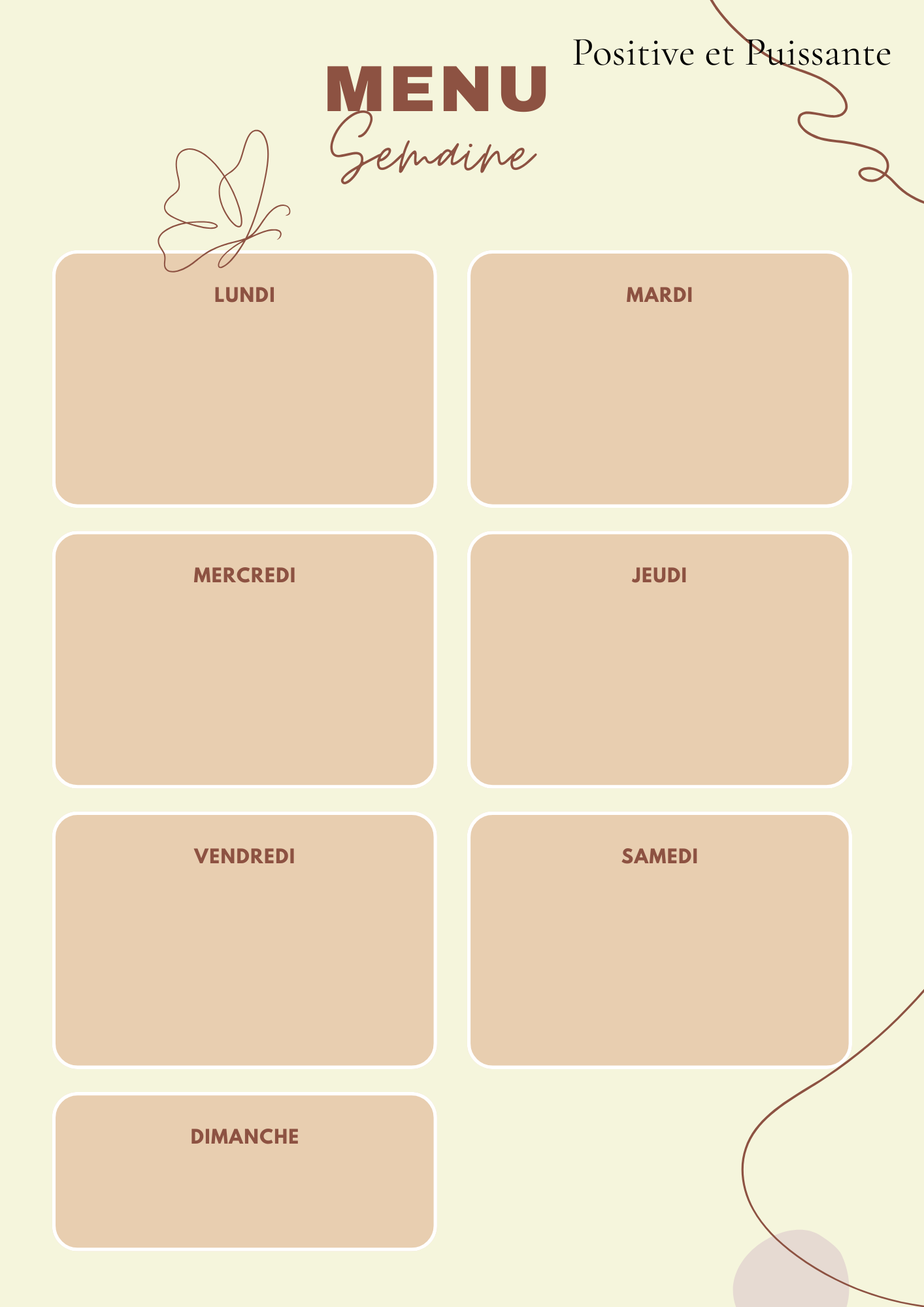 ✨ Kit Organisation Positive & Puissante – PDF imprimable ✨