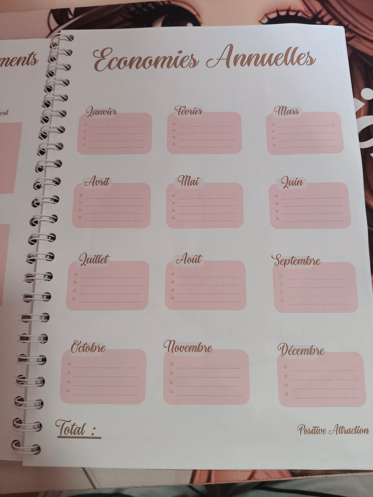 📝 Budget Planner Annuel – Format relié ou perforé A4 – 30€