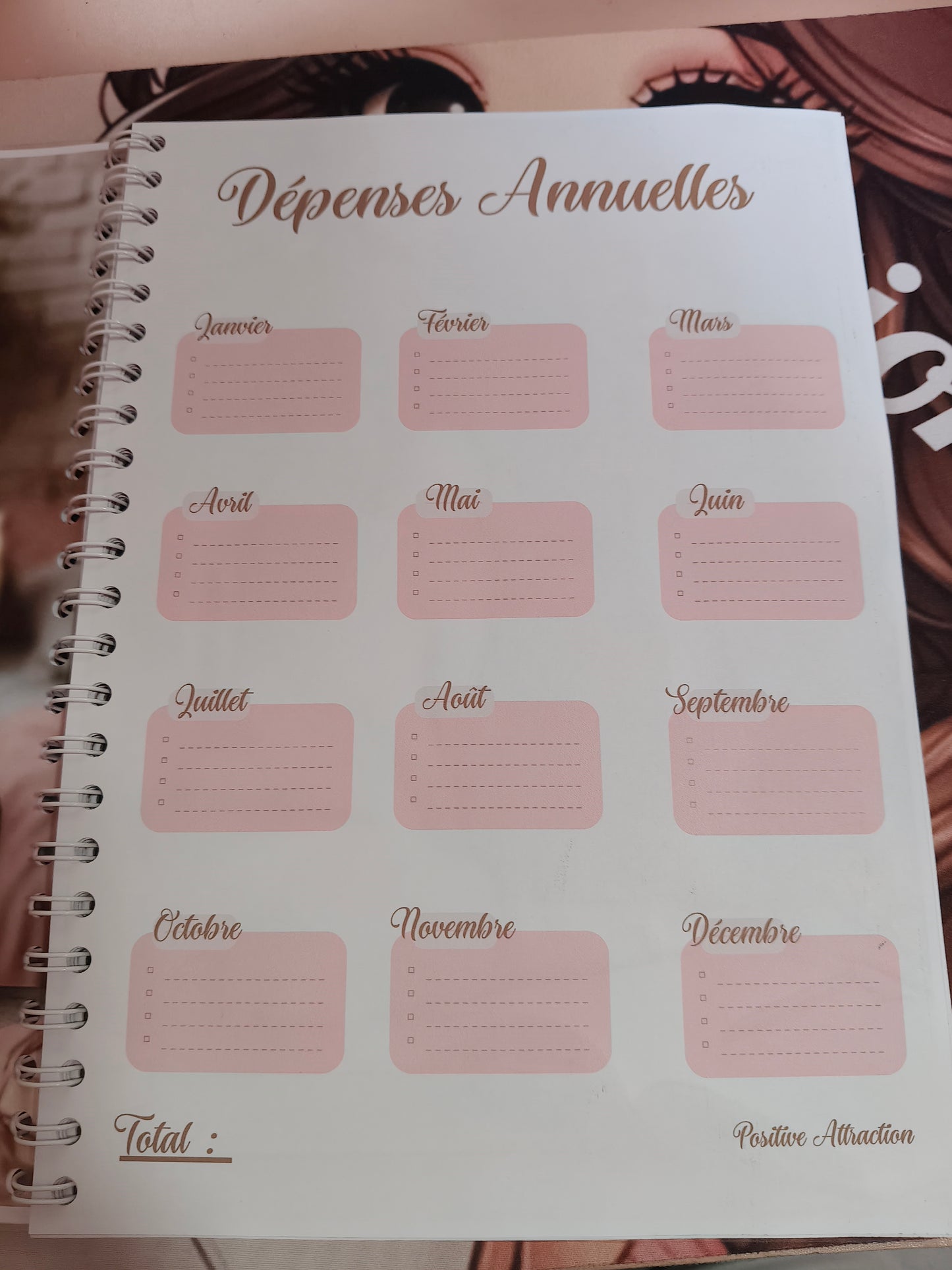 📝 Budget Planner Annuel – Format relié ou perforé A4 – 30€
