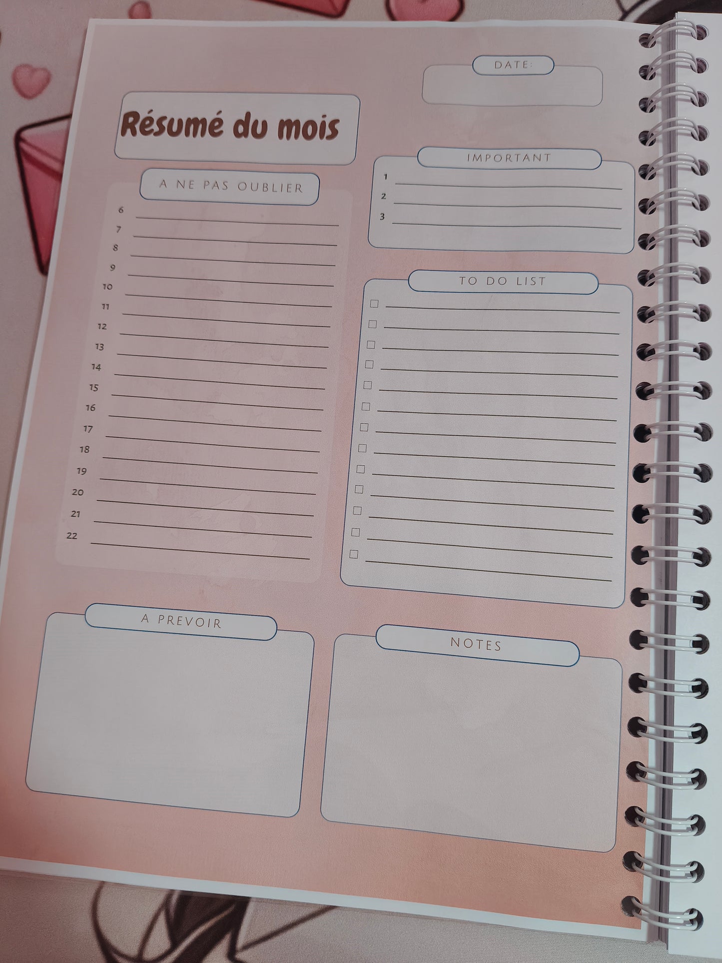 📝 Budget Planner Annuel – Format relié ou perforé A4 – 30€