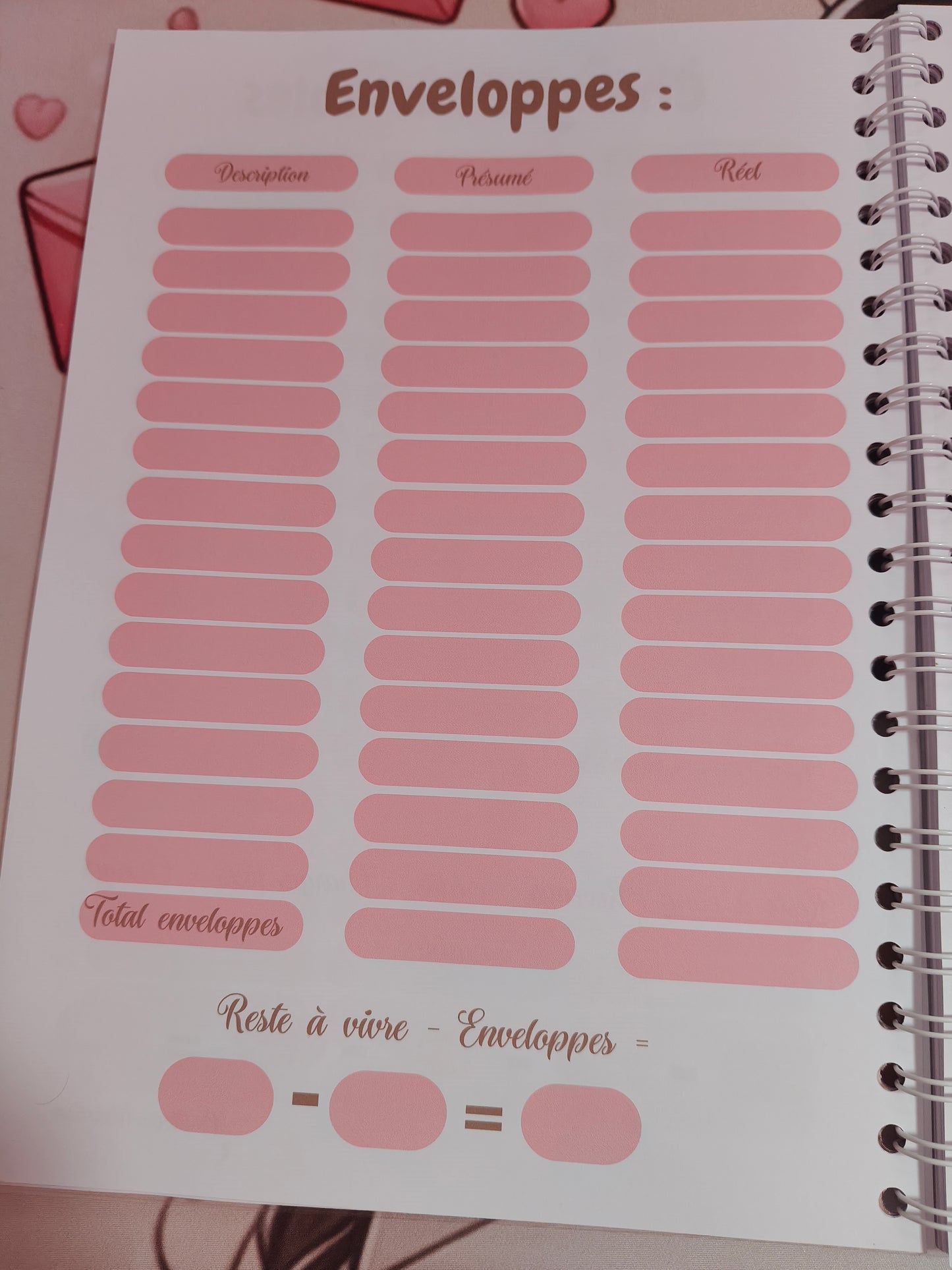 📝 Budget Planner Annuel – Format relié ou perforé A4 – 30€