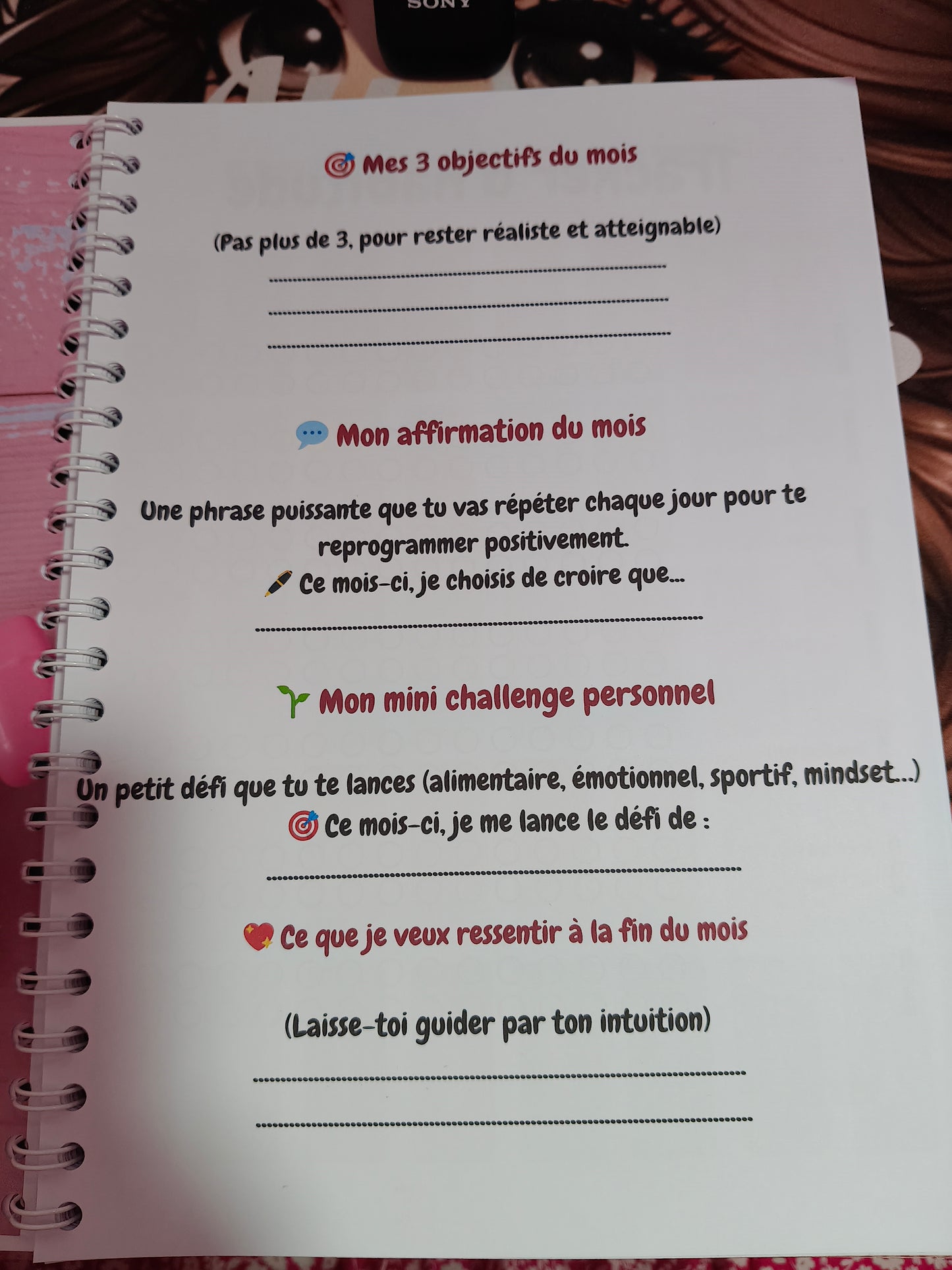 Je me choisis – Journal de métamorphose physique et mentale