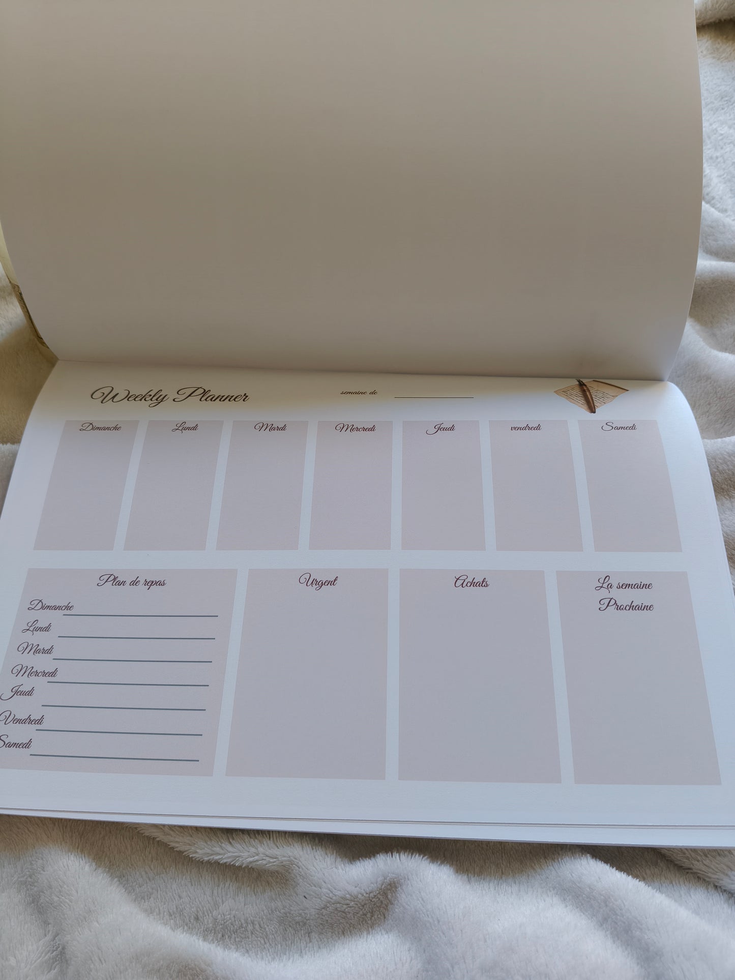 📅 WEEKLY PLANNER — FORMAT A4 RENAISSANCE VINTAGE