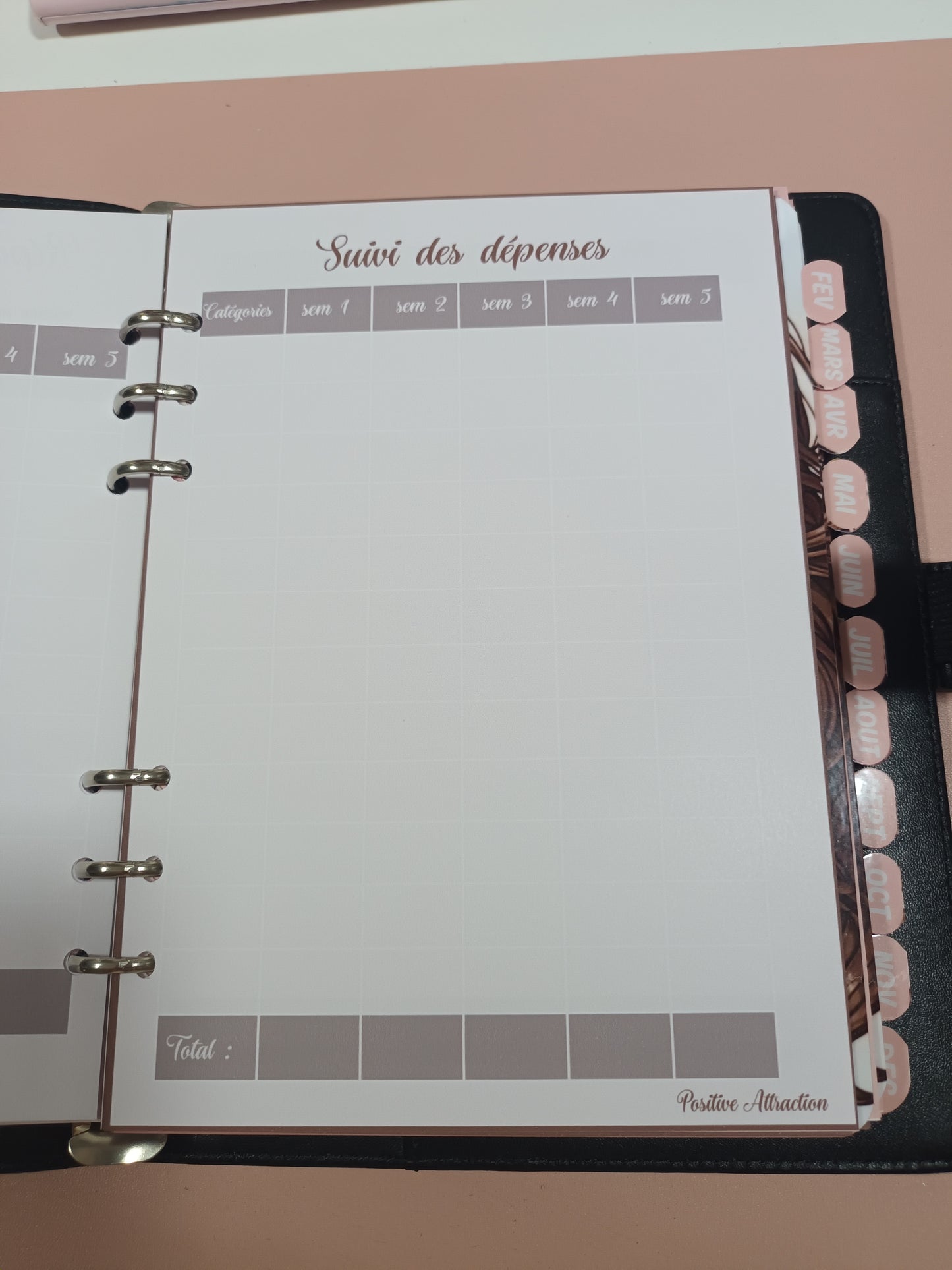BUDGET PLANNER A5 COMPLET NON DATE POSITIVE ATTRACTION