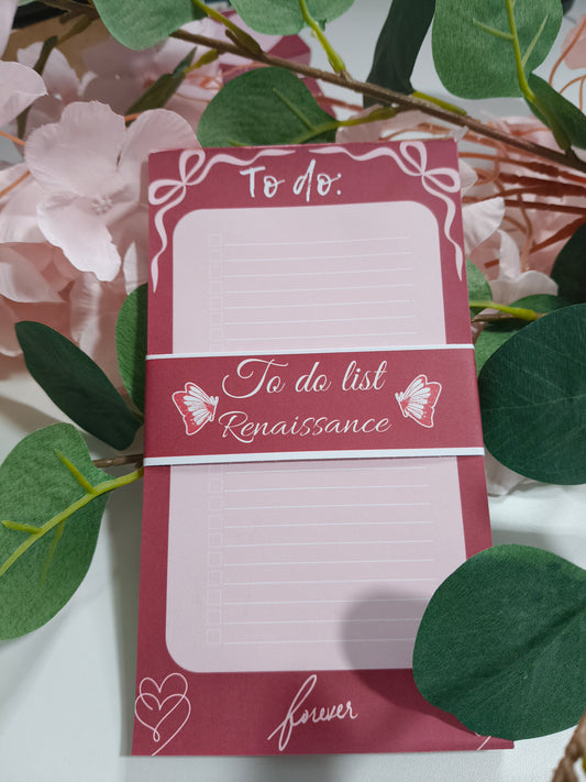 ✔️ BLOC TO-DO LIST — RENAISSANCE COLLECTION Saint Valentin