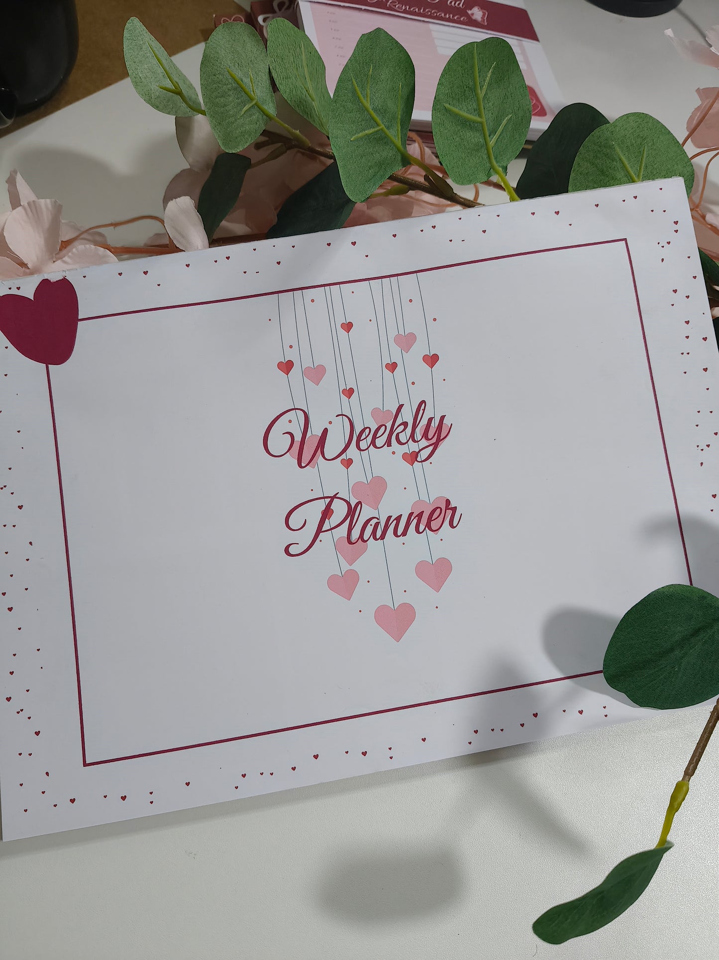 📅 WEEKLY PLANNER — FORMAT A4 RENAISSANCE Saint Valentin
