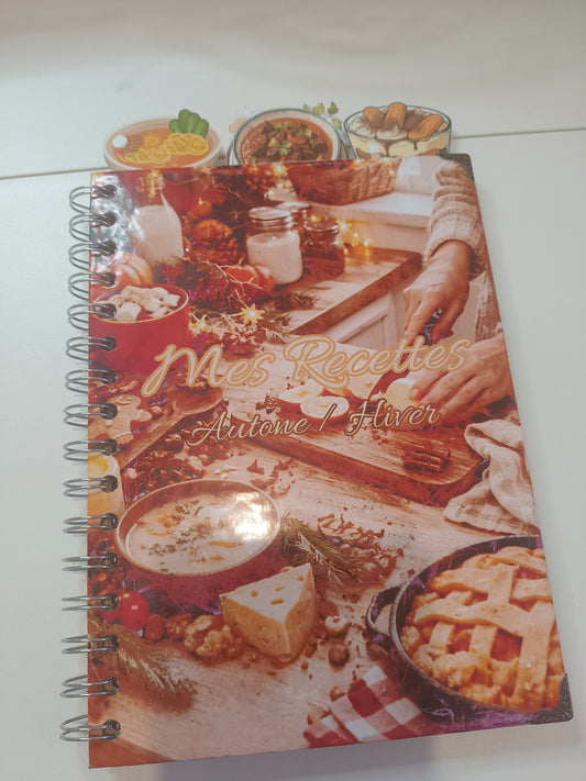 🍂 Carnet A5 – Mes recettes Automne & Hiver