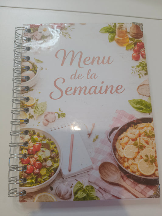 🗓️ Carnet A5 – Menu de la semaine