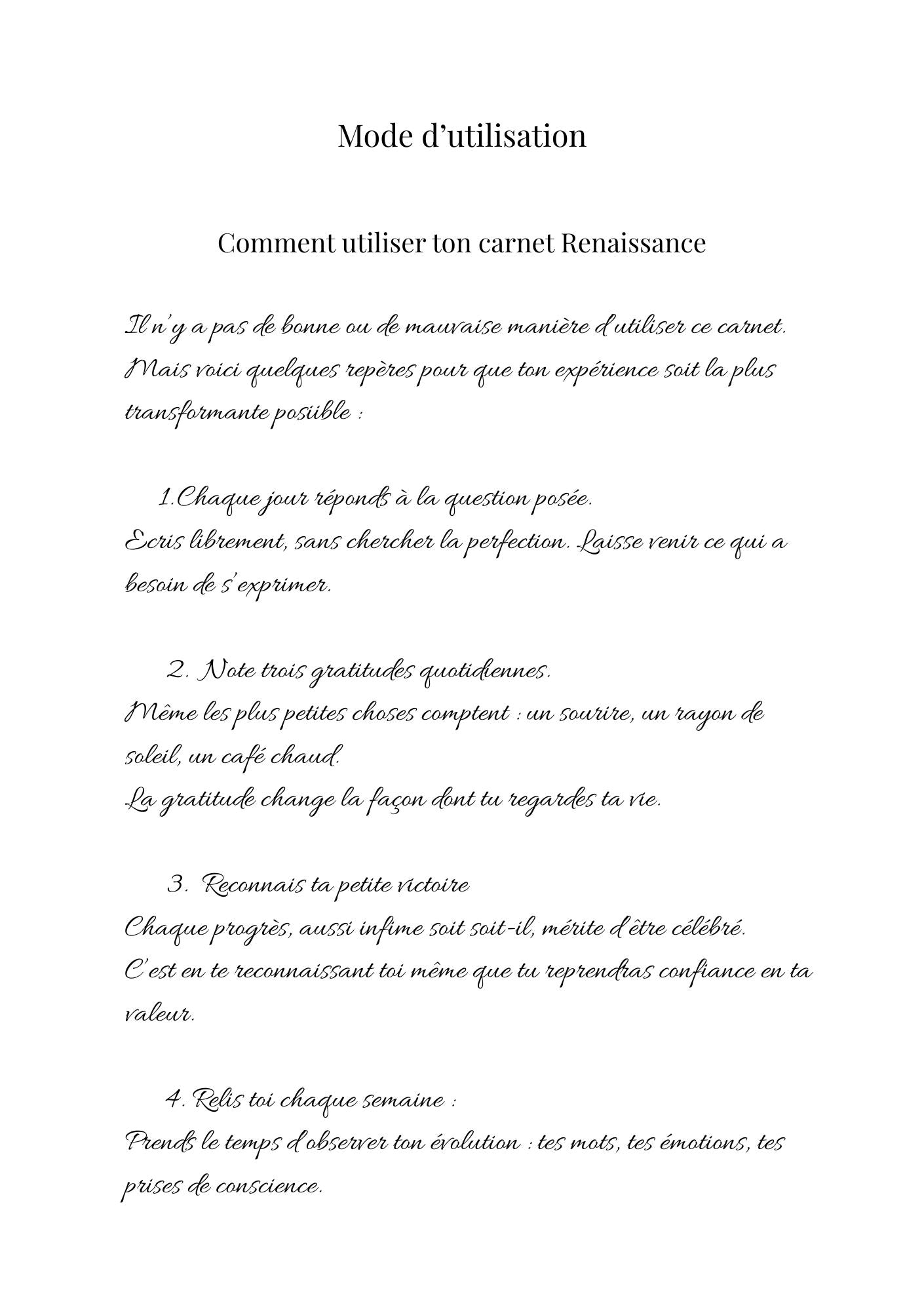 Renaissance — Tome 1 : Reconnexion à Soi VERSION pdf